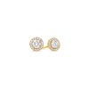 Solitaire Diamond Stud Earrings – (GIA, 4.00 Carat Total, Round) – product view