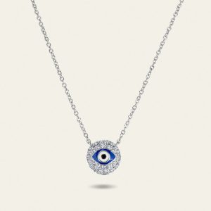 Evil Eye Diamond Necklace – product view