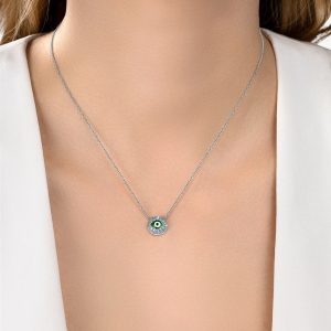 Evil Eye Diamond Necklace – product view