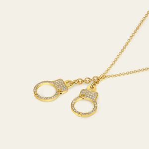 Love Lockdown Diamond Cuff Necklace – product view