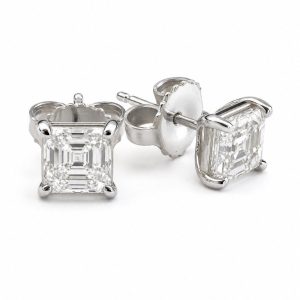 2 Carat Square Studs