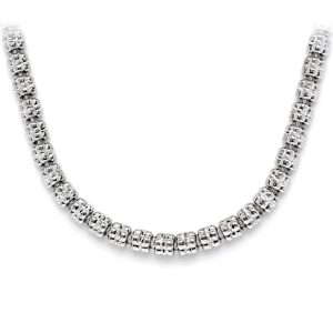 Sterling Silver Triangular Diamond-Cut Tube Chain - 4mm / 925 Sterling Silver / 22"