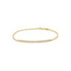 Figaro Diamond Link Bracelet – 6mm / 3.50ctw / Yellow Gold / 8″ – product view