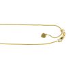 14kt 22 inches Yellow Gold 1.1mm Diamond Cut Adjustable Box Chain with Lobster Clasp – product view