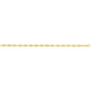 14kt Gold 20 inches Yellow Finish 4.9mm Shiny Oval Anchor Chain with Lobster Clasp