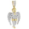 10KR 0.50CTW DIAMOND JESUS PENDANT [ROUNDED BAIL] – product view