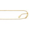 14kt 22 inches White Gold 0.7mm Diamond Cut Adjustable Box Chain with Lobster Clasp – product view