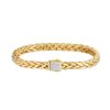14kt 7 inches Yellow Gold 4.0mm Diamond Cut Multi Line Rope Bracelet with Box Catch Clasp – product view