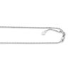 14kt 22 inches White Gold 0.85mm Diamond Cut Adjustable Octagon Chain with Lobster Clasp – product view