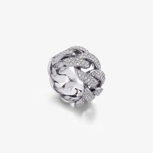 Diamond Cuban Ring, Large