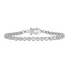 Sterling Silver 6mm Prong-Set Round CZ Tennis Bracelet – product view