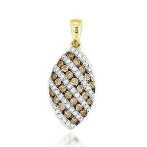 10KY 0.55CTW CHAMPAGNE DIAMOND FANCY PENDANT