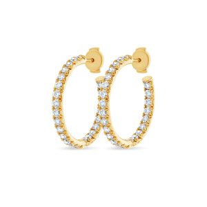 Ciera Diamond Hoop Earrings (30mm)