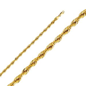 5mm Silky Hallow Rope Chain - 5 mm / 18 Inches / 45.72 CM