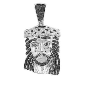 10KW 1.35CTW BKD+WD JESUS HEAD