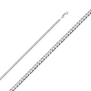 3.1mm Regular Concave Cuban Chain - 20 Inches / 50.8 CM