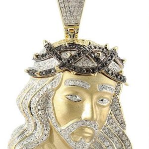 10KY 1.65CTW BKD + WD JESUS HEAD