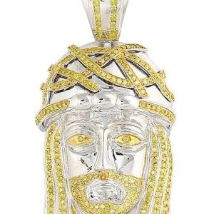 10KW 2.50CTW YELLOW DIA JESUS HEAD