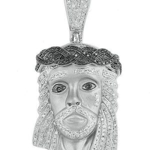 10KW 1.35CTW BKD+WD JESUS HEAD