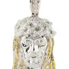 10KY 1.50CTW DIAMOND JADE BUDDHA – GREEK KEY – product view