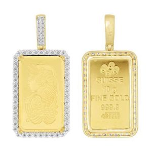 14KY 1.20CTW DIAMOND BEZEL w/ 10GR PAMP