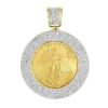 10KY 1.30CTW DIAMOND JESUS DOGTAG WITH NUGGET – product view