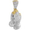 10KY 1.50CTW DIAMOND ‘UZI’ GUN PENDANT – product view