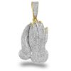 10KY 1.00CTW BLACK AND WHITE DIAMOND SHOE PENDANT – product view