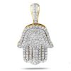 10KY 1.75CTW DIAMOND 3-D DOME STOP SIGN PENDANT – product view