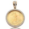 14YK+W 4.55CTW DIAMOND ‘EAGLE WITH GUNS’ PENDANT – product view