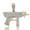 10KY 1.00CTW DIAMOND PRAYING HANDS PENDANT – product view