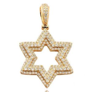 14KY 2.05CTW DIAMOND 'STAR OF DAVID' PENDANT