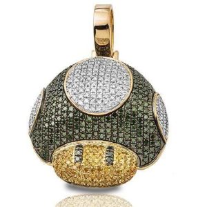 10KY 2.00CTW GREEN, YELLOW, AND WHITE DIAMOND MUSH