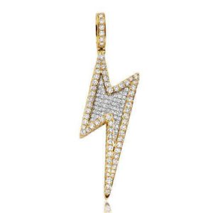10KY 6.20CTW DIAMOND LIGHTNING BOLT PENDANT
