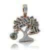 14KY 0.80CTW GREEN AND WHITE DIAMOND ST. JUDE – product view