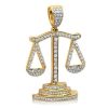 10KY 1.50CTW DIAMOND ‘100’ PENDANT – product view