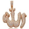 10KY 0.25CTW DIAMOND PENDANT WITH 7.00CT SYNTHETIC – product view