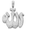14KR+W 2.40CTW DIAMOND 3D CROSS PENDANT – product view