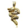 14KY+W 3.50CTW DIAMOND 3-D STAR WITH WINGS PENDANT – product view