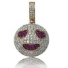 10KY 1.25CTW DIAMOND JESUS FACE WITH LEAF CROWN – product view
