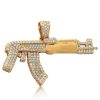 10KY 1.15CTW DIAMOND ‘ANGRY BIRD’ WITH GUN PENDANT – product view