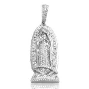 14KW 1.05CTW DIAMOND VIRGIN MARY PENDANT