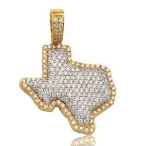 10KY 1.25CTW DIAMOND U.S. STATE PENDANT