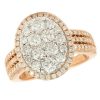 14KW 1.35CTW DIAMOND RING WITH POINTED DOUBLE HALO – product view