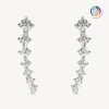 Carly Gold Diamond Square Earrings – product view
