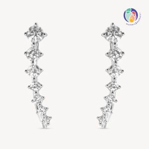 Imara Gold Diamond Climber Earrings