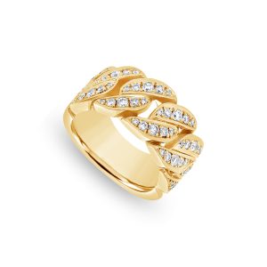 Baby Cuban Link Ring (9mm, 1/2 Iced)