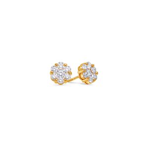 Milli Dax Diamond Cluster Earrings (9mm)