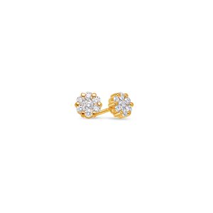 Nano Dax Diamond Cluster Earrings (7mm)
