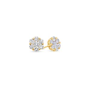 Baby Dax Diamond Cluster Earrings (10mm)